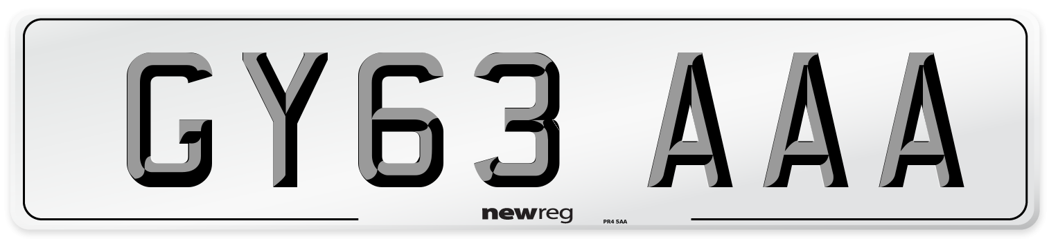 GY63 AAA Number Plate from New Reg